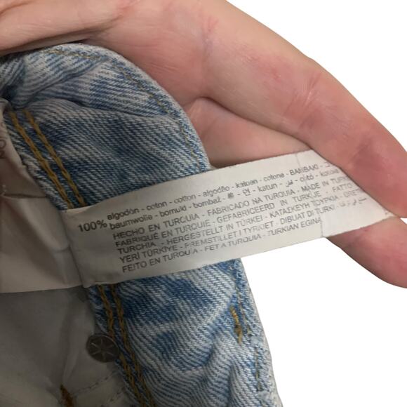 Zara Wide Leg Raw Hem Jeans Womens Size 4 - Picture 8 of 8